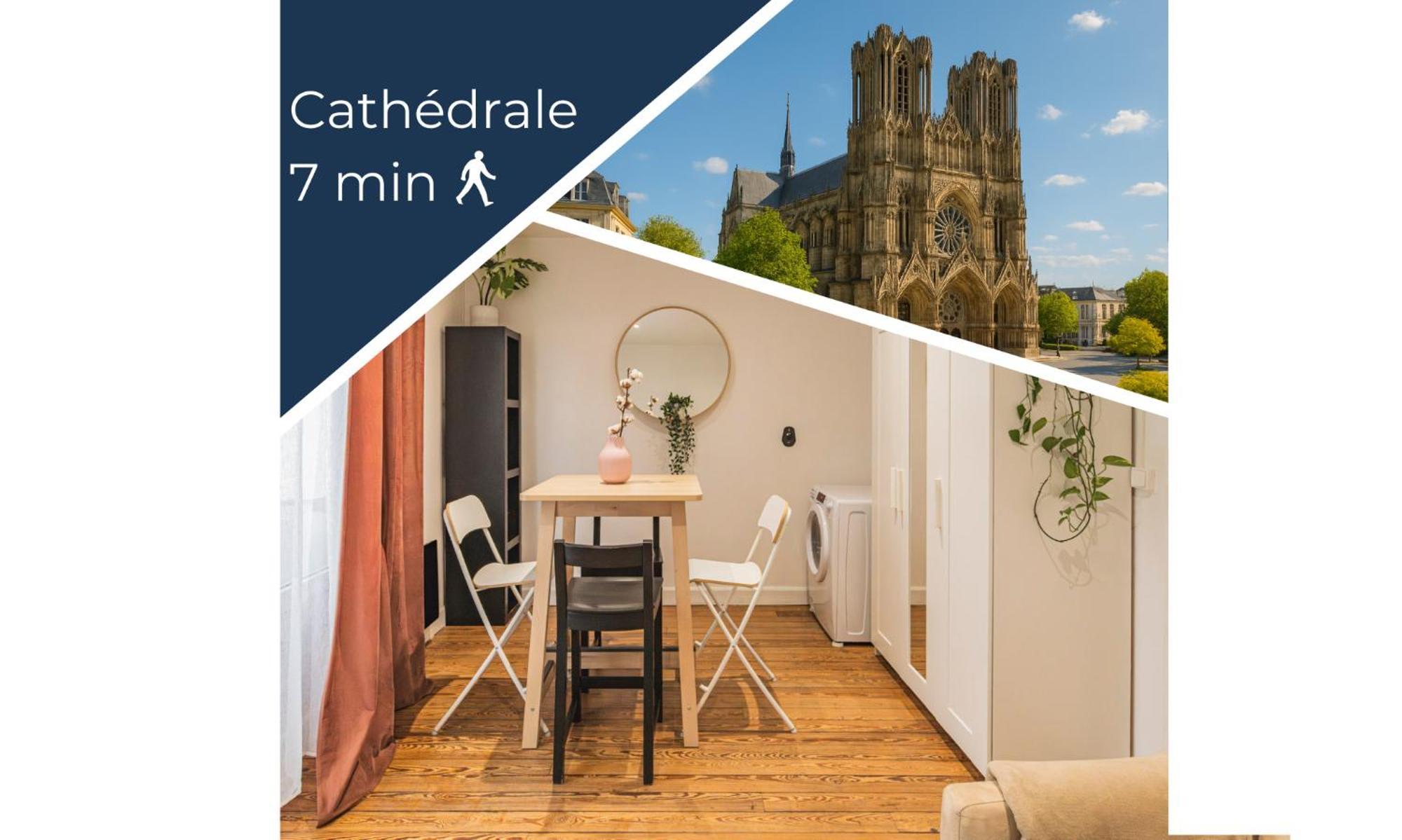 Appartement Cosy Proche Cathedrale Реймс Екстер'єр фото